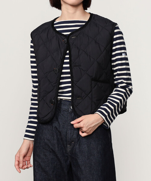 Gymphlex | ナイロンタフタ キルトダウンショートベスト SOLID WOMEN