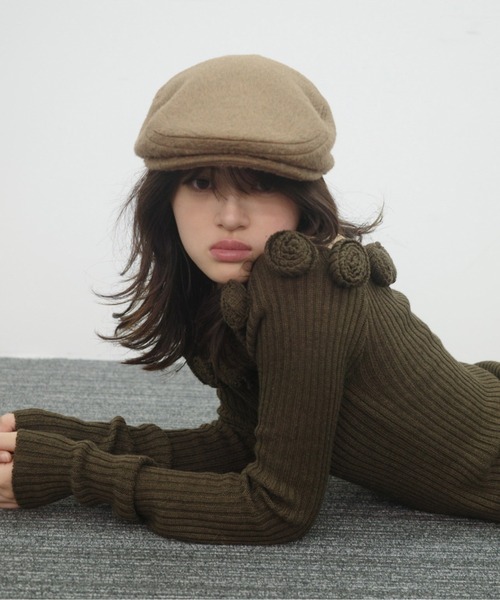 igi(イジ)の「ROSIE HUG KNIT / ローズニットトップス(ニット/セーター・レディース・ライトグリーン/ピンク/ブラウン・FREE)」の17枚目の写真