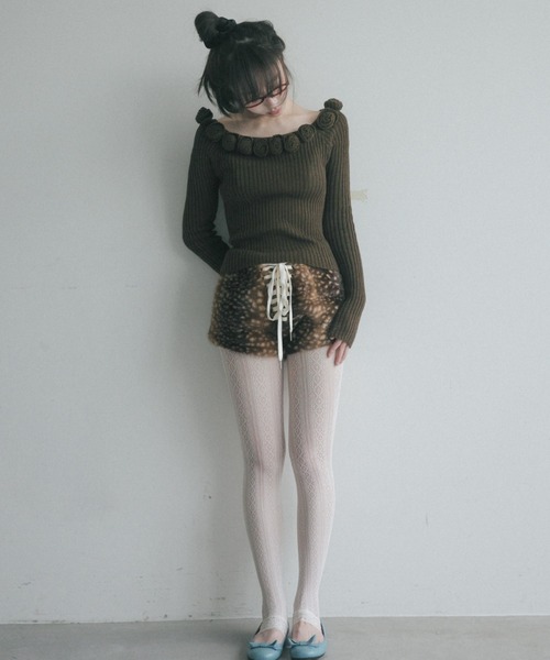 igi(イジ)の「ROSIE HUG KNIT / ローズニットトップス(ニット/セーター・レディース・ライトグリーン/ピンク/ブラウン・FREE)」の16枚目の写真