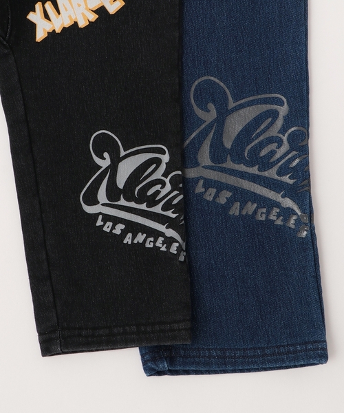 XLARGE KIDS（エクストララージキッズ）の「総柄カットデニムテーパードパンツ（デニムパンツ・キッズ・ブラック/ブルー・80ｃｍ/140cm/110cm/90cm/130cm/120cm/100cm）」の8枚目の写真