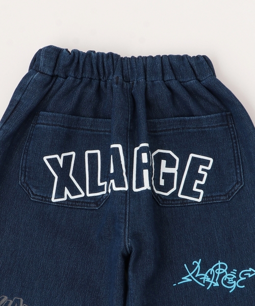 XLARGE KIDS（エクストララージキッズ）の「総柄カットデニムテーパードパンツ（デニムパンツ・キッズ・ブラック/ブルー・80ｃｍ/140cm/110cm/90cm/130cm/120cm/100cm）」の9枚目の写真