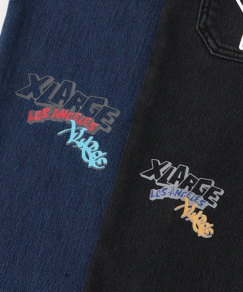XLARGE KIDS（エクストララージキッズ）の「総柄カットデニムテーパードパンツ（デニムパンツ・キッズ・ブラック/ブルー・80ｃｍ/140cm/110cm/90cm/130cm/120cm/100cm）」の10枚目の写真