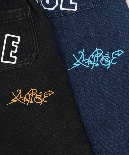 XLARGE KIDS（エクストララージキッズ）の「総柄カットデニムテーパードパンツ（デニムパンツ・キッズ・ブラック/ブルー・80ｃｍ/140cm/110cm/90cm/130cm/120cm/100cm）」の11枚目の写真