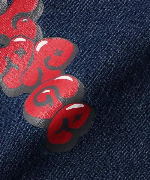 XLARGE KIDS（エクストララージキッズ）の「総柄カットデニムテーパードパンツ（デニムパンツ・キッズ・ブラック/ブルー・80ｃｍ/140cm/110cm/90cm/130cm/120cm/100cm）」の13枚目の写真