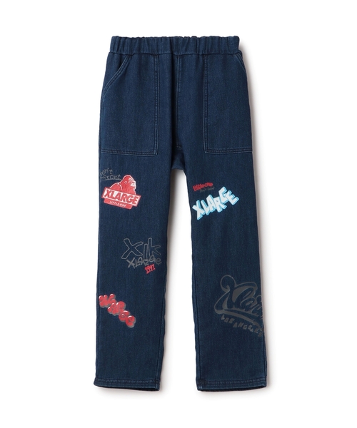 XLARGE KIDS（エクストララージキッズ）の「総柄カットデニムテーパードパンツ（デニムパンツ・キッズ・ブラック/ブルー・80ｃｍ/140cm/110cm/90cm/130cm/120cm/100cm）」の15枚目の写真