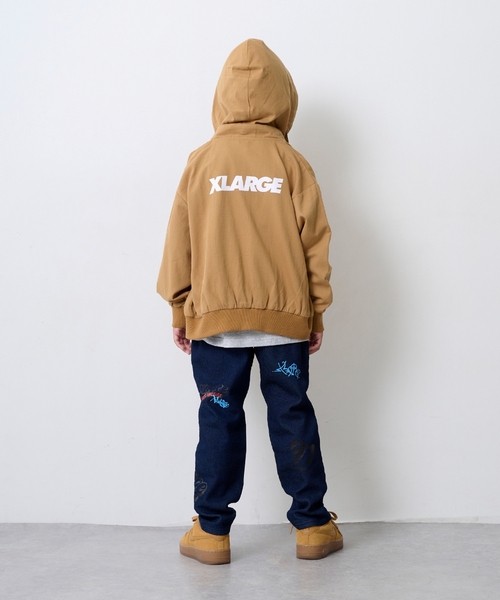 XLARGE KIDS（エクストララージキッズ）の「総柄カットデニムテーパードパンツ（デニムパンツ・キッズ・ブラック/ブルー・80ｃｍ/140cm/110cm/90cm/130cm/120cm/100cm）」の18枚目の写真