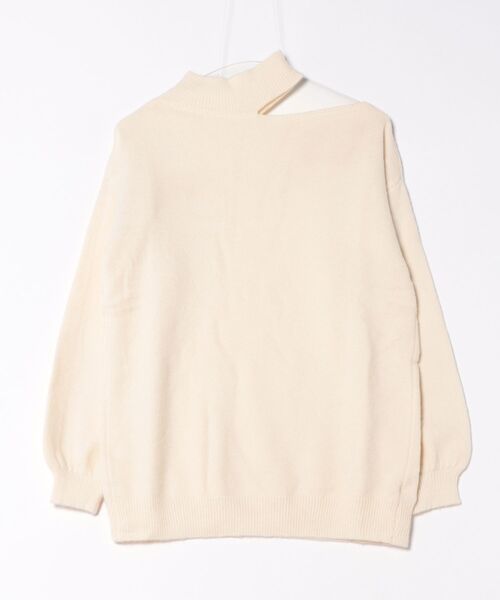 美品★慈雨　マルチカラー ボトルネックニット アシンメトリー 40 WEB/一部店舗限定カラー』ボトルネックKNITプルオーバー（ニット