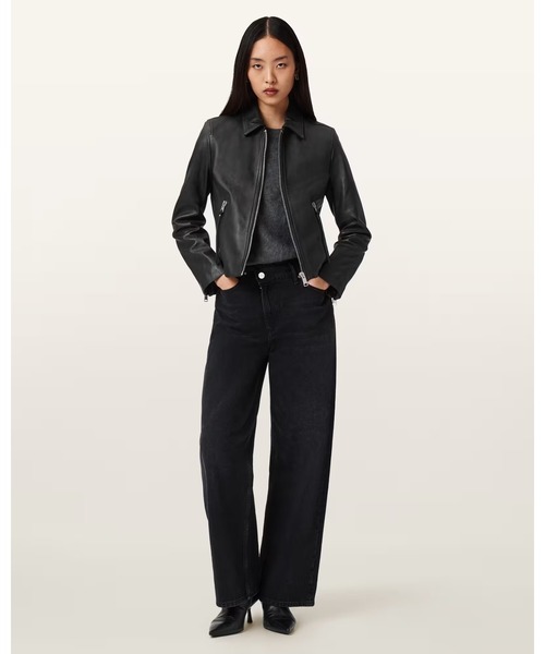 ALLSAINTS(オールセインツ)の「DANBURY LEATHER BIKER JACKET | DANBURY レザー バイカー ジャケット(ライダースジャケット・レディース・ブラック・4/6/8/10/12)」の5枚目の写真