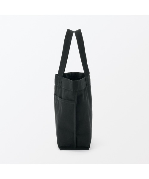 無印良品（ムジルシリョウヒン）の「帆布　横型　トートバッグ（トートバッグ・レディース・カーキ系/ブラック・FREE）」の5枚目の写真