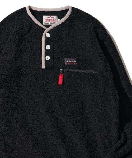 セール】【Healthknit】Expendition Boa Fleece Henleyneck / ヘンリー