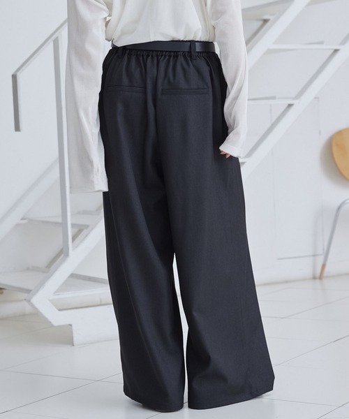 ワイドストレートスラックスパンツ soerte スラックス Wide straight slacks/ワイドストレート