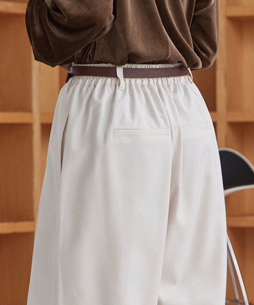 タックワイドストレートスラックスパンツ【セットアップ対応】 MONO