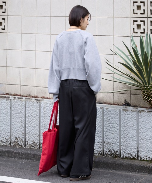 タックワイドストレートスラックスパンツ【セットアップ対応】 MONO
