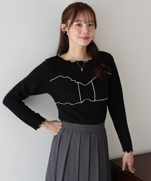 リボンメロー切替Tシャツ