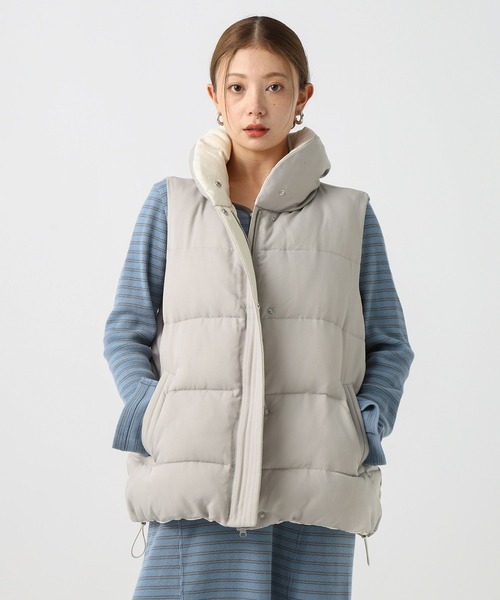 BAYFLOW（ベイフロー）の「リバーシブルパファーベスト（ベスト・レディース・ブラック/グレー/モカ・SMALL/MEDIUM）」の3枚目の写真