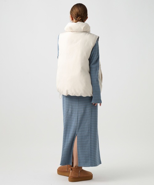 BAYFLOW（ベイフロー）の「リバーシブルパファーベスト（ベスト・レディース・ブラック/グレー/モカ・SMALL/MEDIUM）」の5枚目の写真