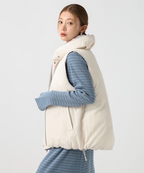 BAYFLOW（ベイフロー）の「リバーシブルパファーベスト（ベスト・レディース・ブラック/グレー/モカ・SMALL/MEDIUM）」の8枚目の写真