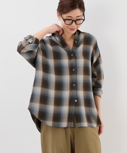 MICA&DEAL（マイカ＆ディール）の「オンブレチェック2WAYシャツ