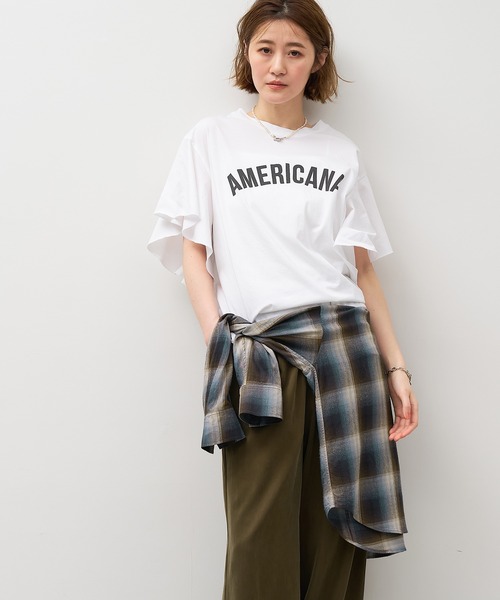 MICA&DEAL(マイカ&ディール)の「オンブレチェック2WAYシャツ(シャツ/ブラウス・レディース・レッド/ブラウン・FREE)」の4枚目の写真