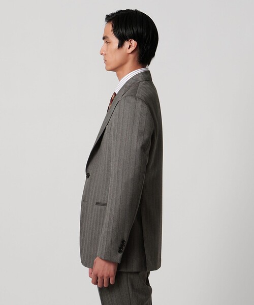 UNITED ARROWS(ユナイテッドアローズ)の「Vitale Barberis Canonico ヘリンボーン シングル3ボタン スーツ MC‐MODEL はっ水(スーツセット・メンズ・グレー系・48/46/50/44)」の6枚目の写真