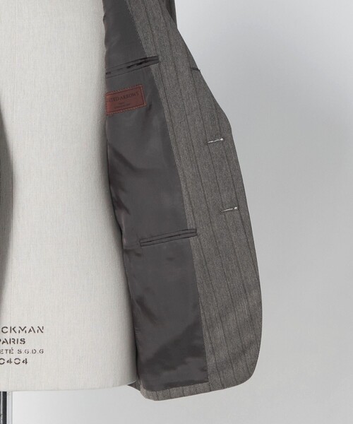 UNITED ARROWS(ユナイテッドアローズ)の「Vitale Barberis Canonico ヘリンボーン シングル3ボタン スーツ MC‐MODEL はっ水(スーツセット・メンズ・グレー系・48/46/50/44)」の16枚目の写真