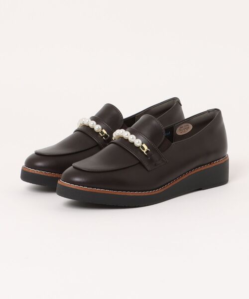 LUGG NAGG（ラグナグ）の「【maschietta】【晴雨兼用】パールチェーンマニッシュローファー【防水シート入り】（ローファー・レディース・ブラック/チョコ・22.5cm/23.5cm/24.0cm/24.5cm/23.0cm）」の17枚目の写真