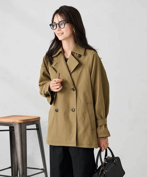 a.v.v（アーヴェヴェ）の「【微撥水】ミドルトレンチコート（トレンチコート・レディース・サンドベージュ・38/36）」の4枚目の写真