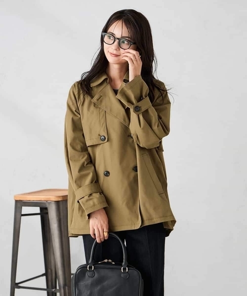 a.v.v（アーヴェヴェ）の「【微撥水】ミドルトレンチコート（トレンチコート・レディース・サンドベージュ・38/36）」の6枚目の写真