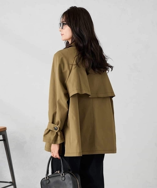 a.v.v（アーヴェヴェ）の「【微撥水】ミドルトレンチコート（トレンチコート・レディース・サンドベージュ・38/36）」の9枚目の写真