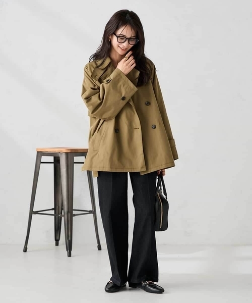 a.v.v（アーヴェヴェ）の「【微撥水】ミドルトレンチコート（トレンチコート・レディース・サンドベージュ・38/36）」の12枚目の写真