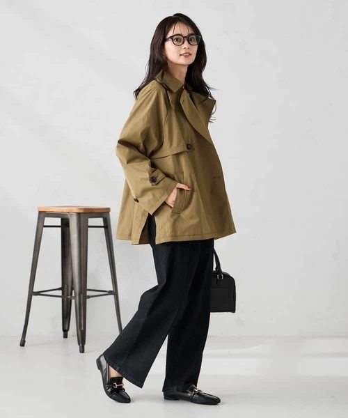 a.v.v（アーヴェヴェ）の「【微撥水】ミドルトレンチコート（トレンチコート・レディース・サンドベージュ・38/36）」の13枚目の写真
