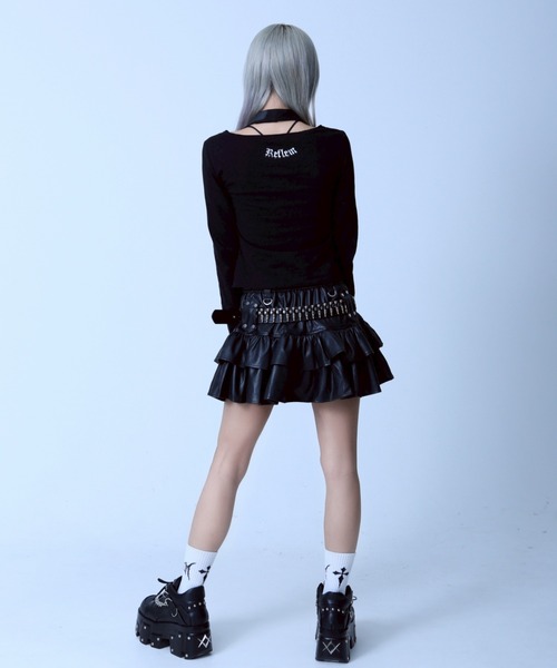 REFLEM（レフレム）の「『REFLEM/レフレム』ホルターネックL/S Tee/ロングスリーブカットソー（Tシャツ/カットソー・レディース・ブラック/ホワイト・L/M）」の15枚目の写真