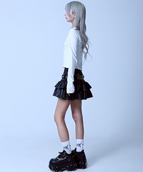 REFLEM（レフレム）の「『REFLEM/レフレム』ホルターネックL/S Tee/ロングスリーブカットソー（Tシャツ/カットソー・レディース・ブラック/ホワイト・L/M）」の17枚目の写真