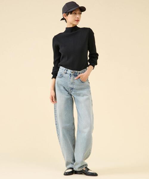 martinique（マルティニーク）の「ウールリブスタンドカーディガン（カーディガン/ボレロ・レディース・ブラック/オフホワイト/キャメル・FREE）」の21枚目の写真