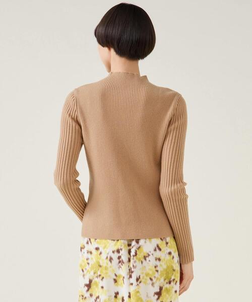 martinique（マルティニーク）の「ウールリブスタンドカーディガン（カーディガン/ボレロ・レディース・ブラック/オフホワイト/キャメル・FREE）」の8枚目の写真