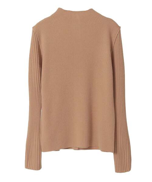 martinique（マルティニーク）の「ウールリブスタンドカーディガン（カーディガン/ボレロ・レディース・ブラック/オフホワイト/キャメル・FREE）」の13枚目の写真