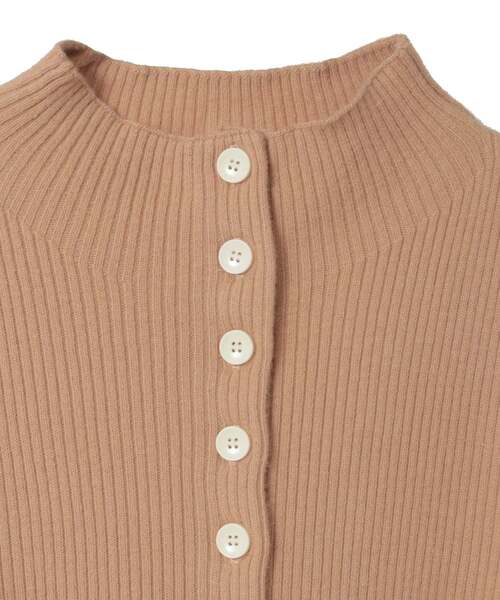 martinique（マルティニーク）の「ウールリブスタンドカーディガン（カーディガン/ボレロ・レディース・ブラック/オフホワイト/キャメル・FREE）」の14枚目の写真