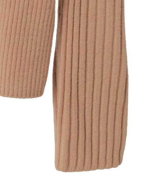 martinique（マルティニーク）の「ウールリブスタンドカーディガン（カーディガン/ボレロ・レディース・ブラック/オフホワイト/キャメル・FREE）」の15枚目の写真