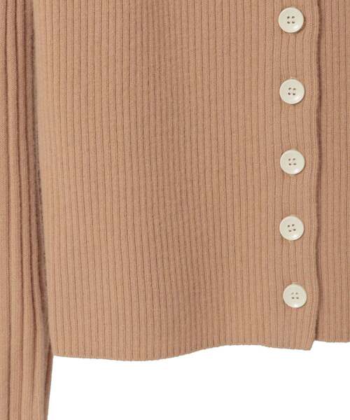 martinique（マルティニーク）の「ウールリブスタンドカーディガン（カーディガン/ボレロ・レディース・ブラック/オフホワイト/キャメル・FREE）」の16枚目の写真