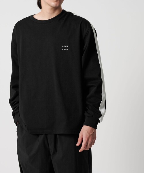 CITEN（シテン）の「＜CITEN＞ラインスリーブロンT（Tシャツ/カットソー・メンズ・ブラック/ホワイト・M/S/L）」の17枚目の写真