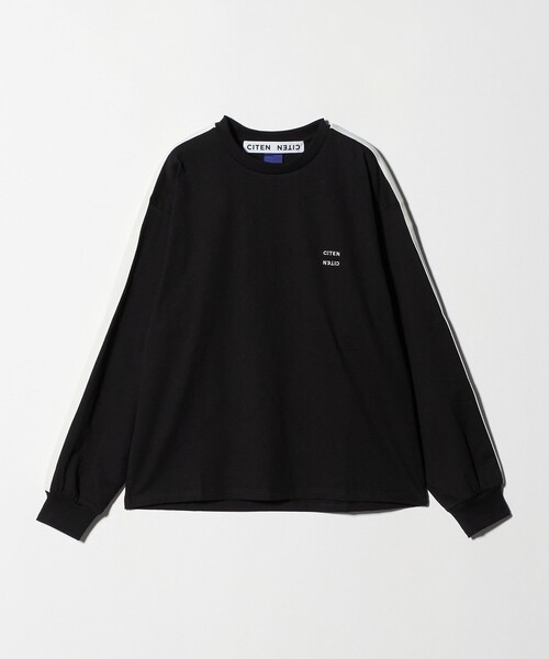 CITEN（シテン）の「＜CITEN＞ラインスリーブロンT（Tシャツ/カットソー・メンズ・ブラック/ホワイト・M/S/L）」の4枚目の写真