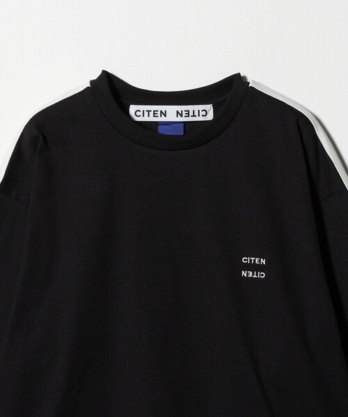 CITEN（シテン）の「＜CITEN＞ラインスリーブロンT（Tシャツ/カットソー・メンズ・ブラック/ホワイト・M/S/L）」の6枚目の写真