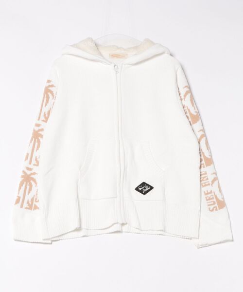 Kahiko】SURF＆Palms トムニットジップアップパーカー（ニット