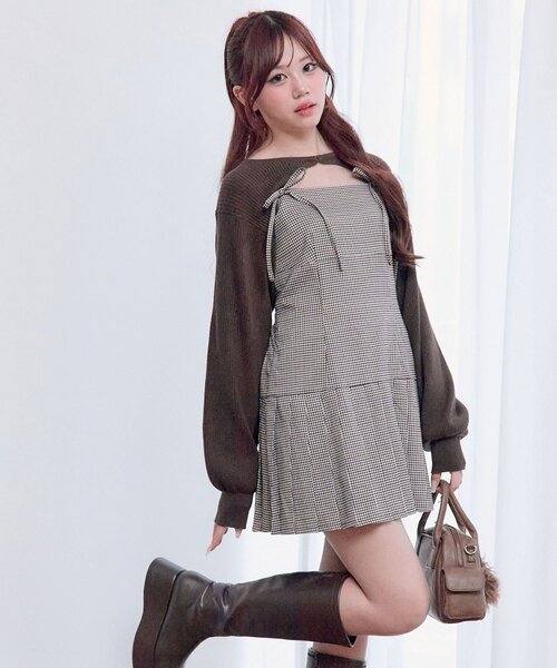 OLIVE des OLIVE ゆいワンピ ボレロセット セットで着れる】ニットボレロセットワンピ | OLIVE des OLIVE