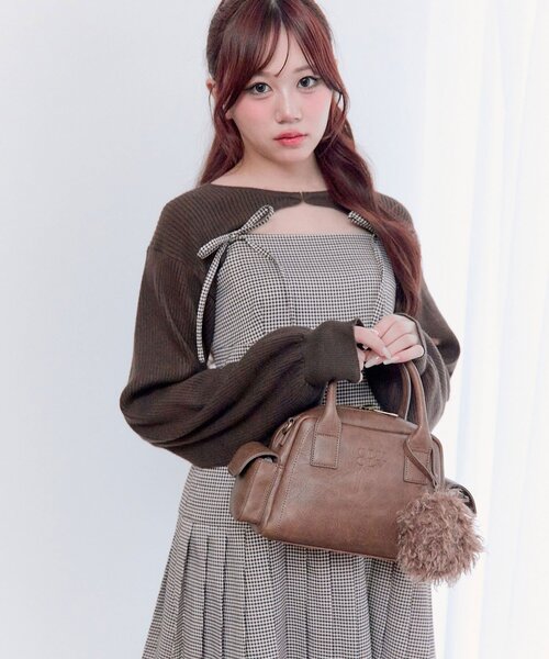 OLIVE des OLIVE（オリーブデオリーブ）の「ボレロセットリボンキャミワンピース（ワンピース・レディース・ブラック/トップグレー/ブラウン・FREE）」の20枚目の写真