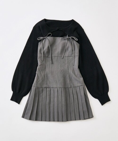 OLIVE des OLIVE（オリーブデオリーブ）の「ボレロセットリボンキャミワンピース（ワンピース・レディース・ブラック/トップグレー/ブラウン・FREE）」の19枚目の写真