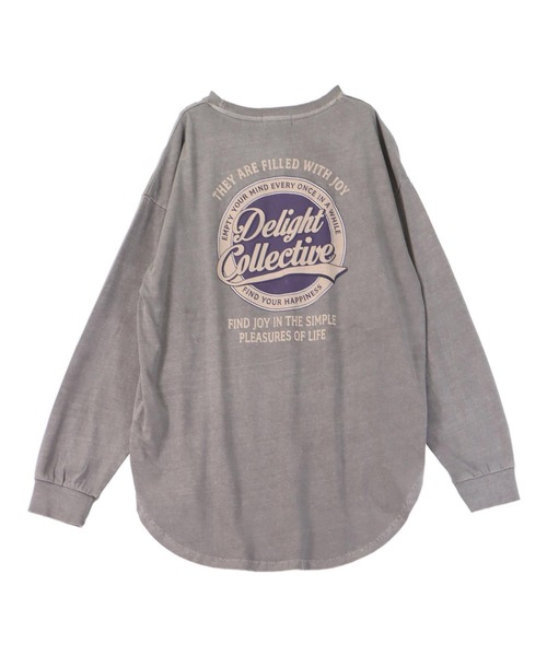 ピグメント加工 ヴィンテージ風 ロゴ ビッグ ロンT（Tシャツ