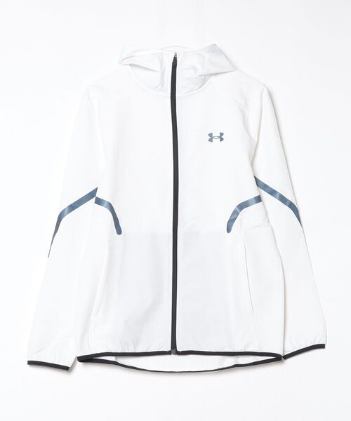 UNDER ARMOUR(アンダーアーマー)の「アンダーアーマー UAブラッシュドウーブン リフレクト ジャケット(ジャージ・メンズ・ブラック/ネイビー/ホワイト・3L/S/M/L/LL)」の2枚目の写真