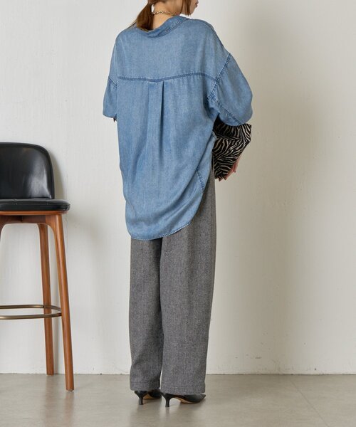 Jena espace merveilleux（ジェナ　エスパスメルヴェイユ）の「ネップツイードカーブパンツ（その他パンツ・レディース・ブラック/ブラウン/ネイビー・FREE）」の7枚目の写真