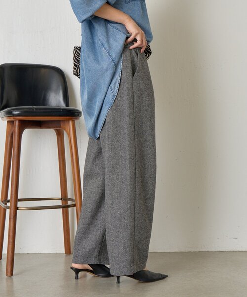 Jena espace merveilleux（ジェナ　エスパスメルヴェイユ）の「ネップツイードカーブパンツ（その他パンツ・レディース・ブラック/ブラウン/ネイビー・FREE）」の12枚目の写真